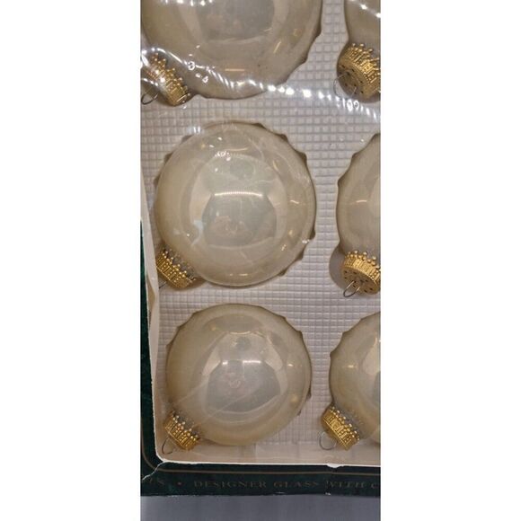 Vintage Christmas By Krebs Tree Ornament Glass Decoration Ball Glazed Bisque - Picture 3 of 5